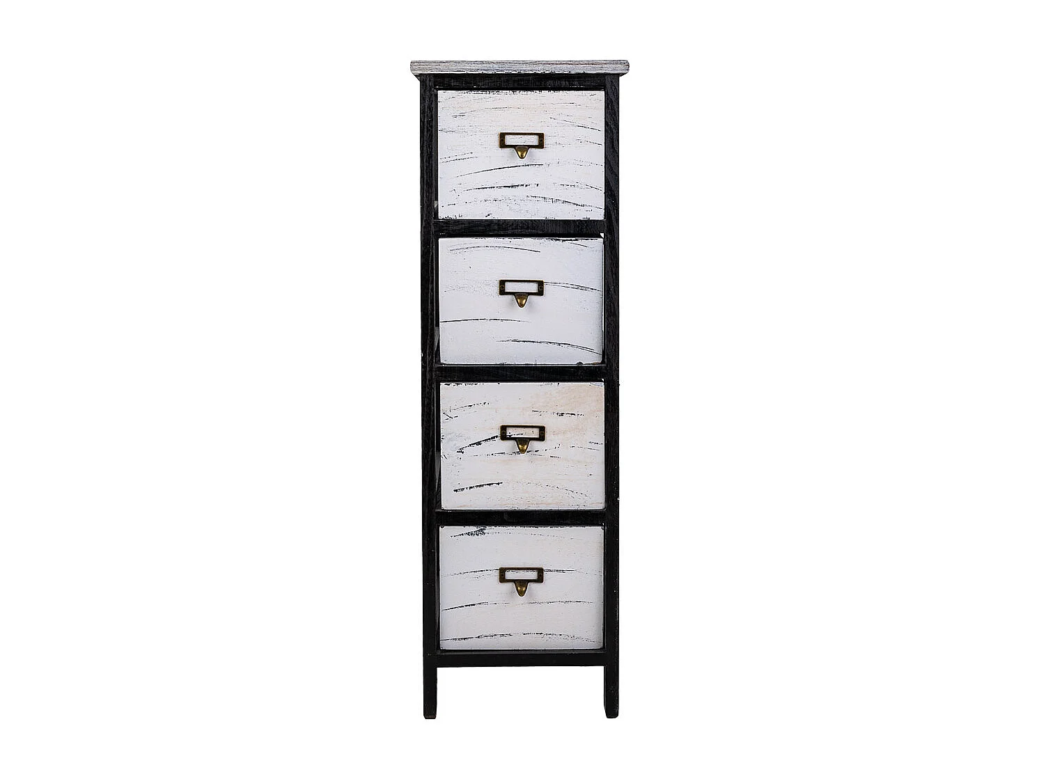 Cômoda de madeira preta 26x32x81