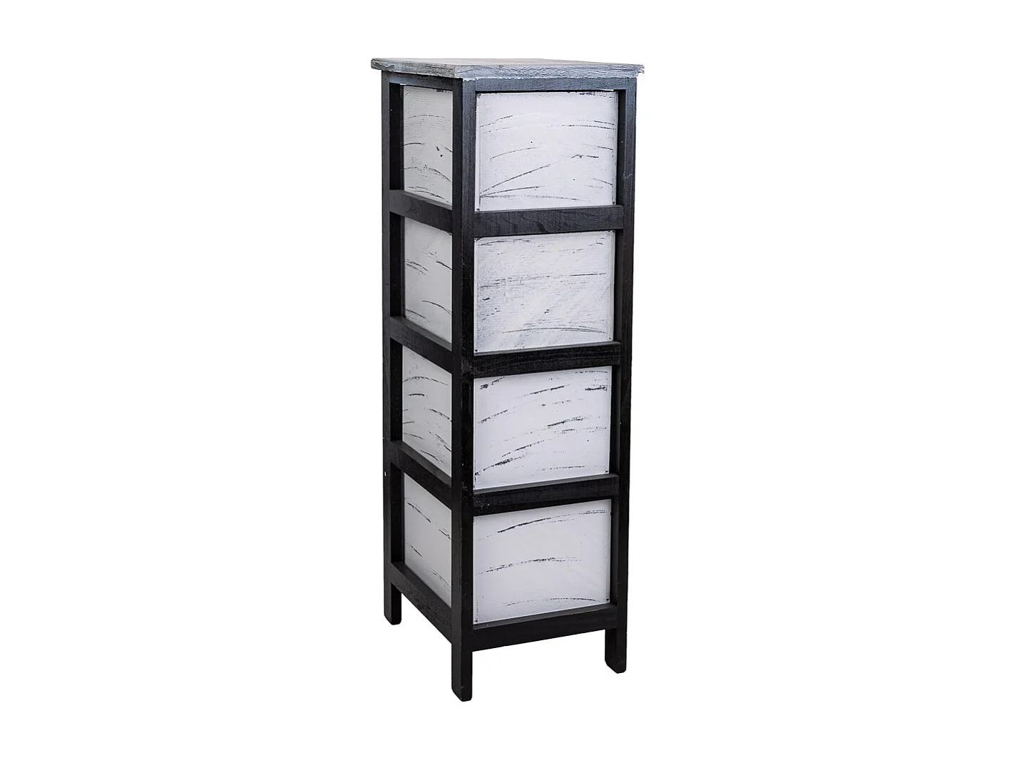 Cômoda de madeira preta 26x32x81