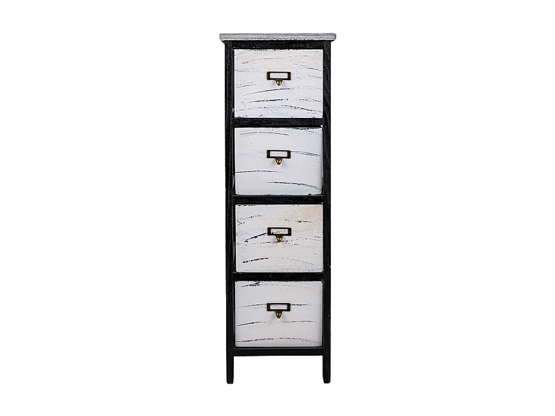 Cômoda de madeira preta 26x32x81