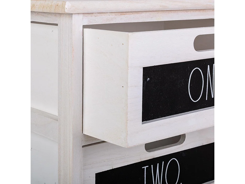 Chiffonnier En Bois Blanc 40x29x73h