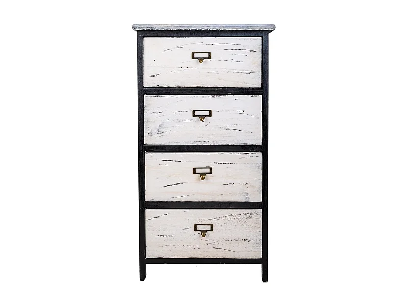 Cômoda de madeira preta 40x29x73