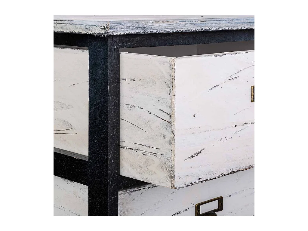 Cômoda de madeira preta 40x29x73