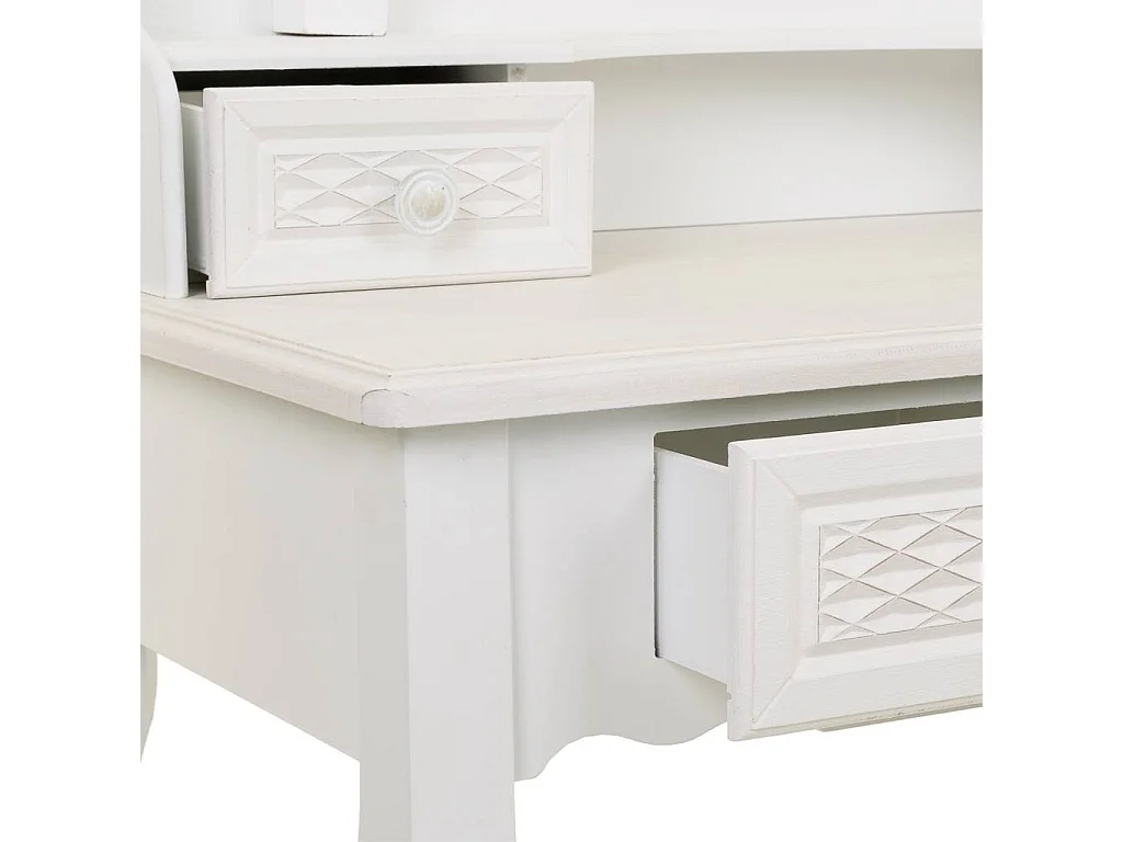 Weißer Schminktisch aus Holz, 75 x 40 x 140,5 h cm