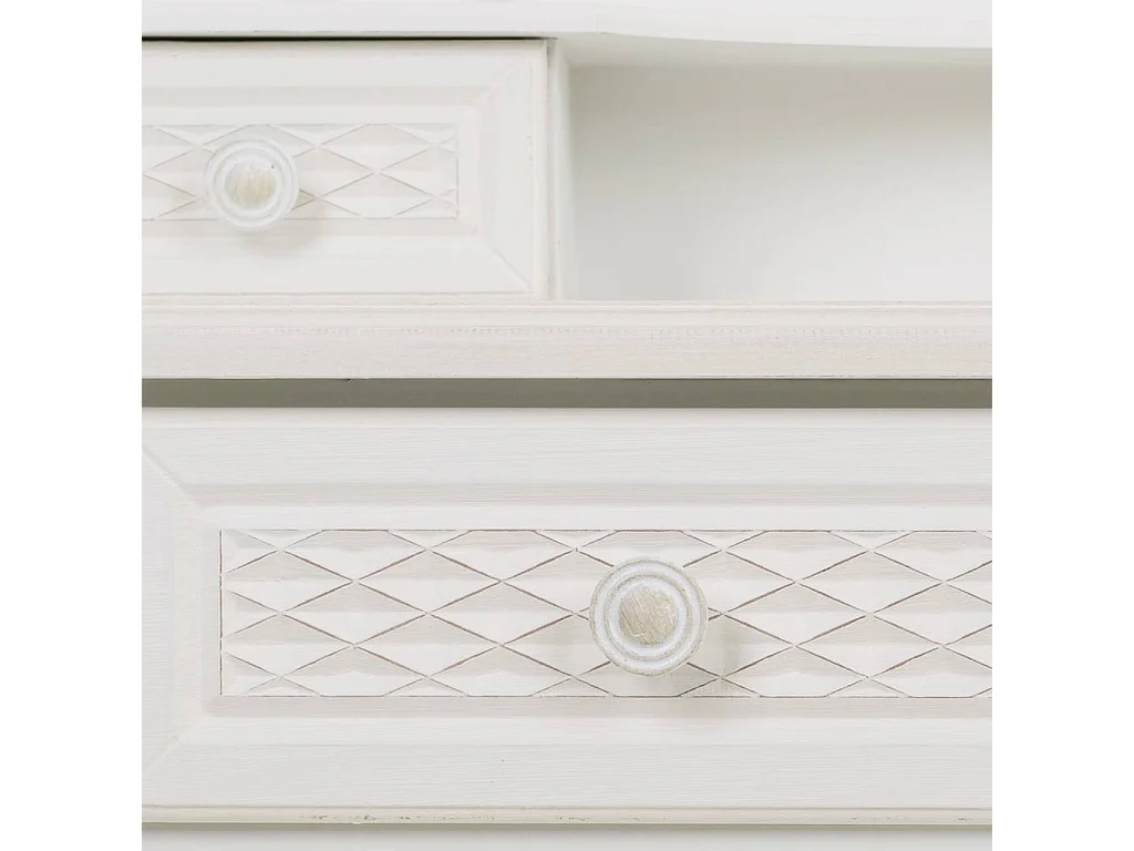 Weißer Schminktisch aus Holz, 75 x 40 x 140,5 h cm