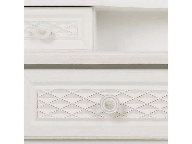 Weißer Schminktisch aus Holz, 75 x 40 x 140,5 h cm