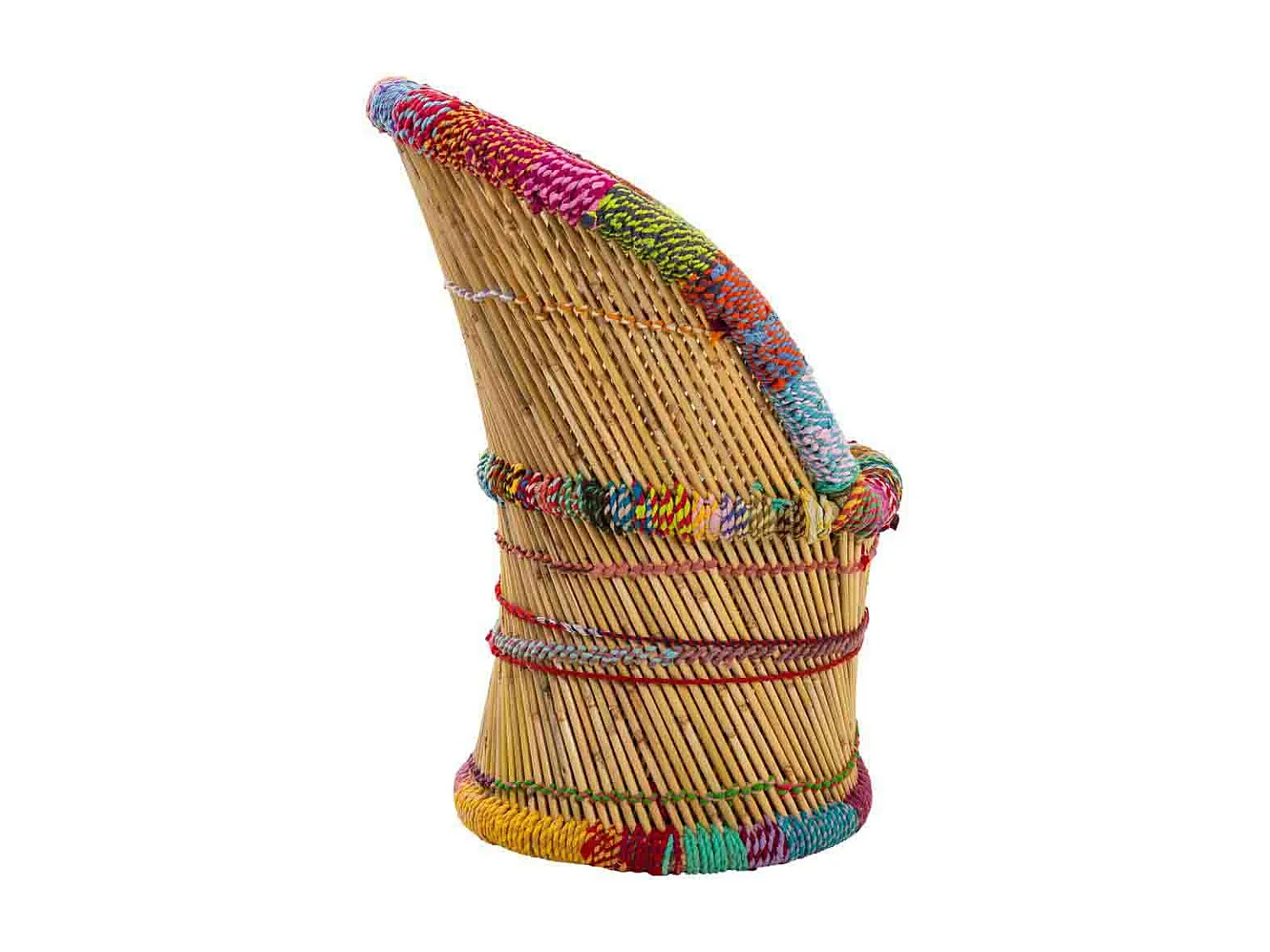 Fauteuil en bambou et corde naturelle 60x46x80h