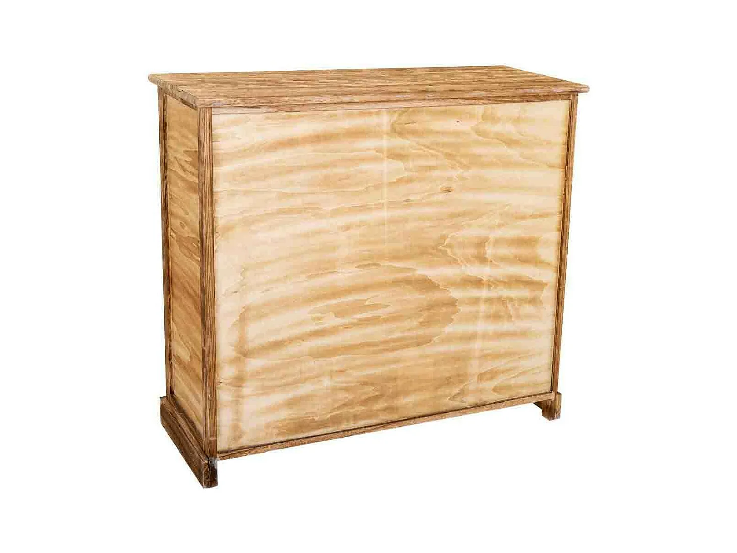 Credenza in legno e rete marrone 86x33x78,5h