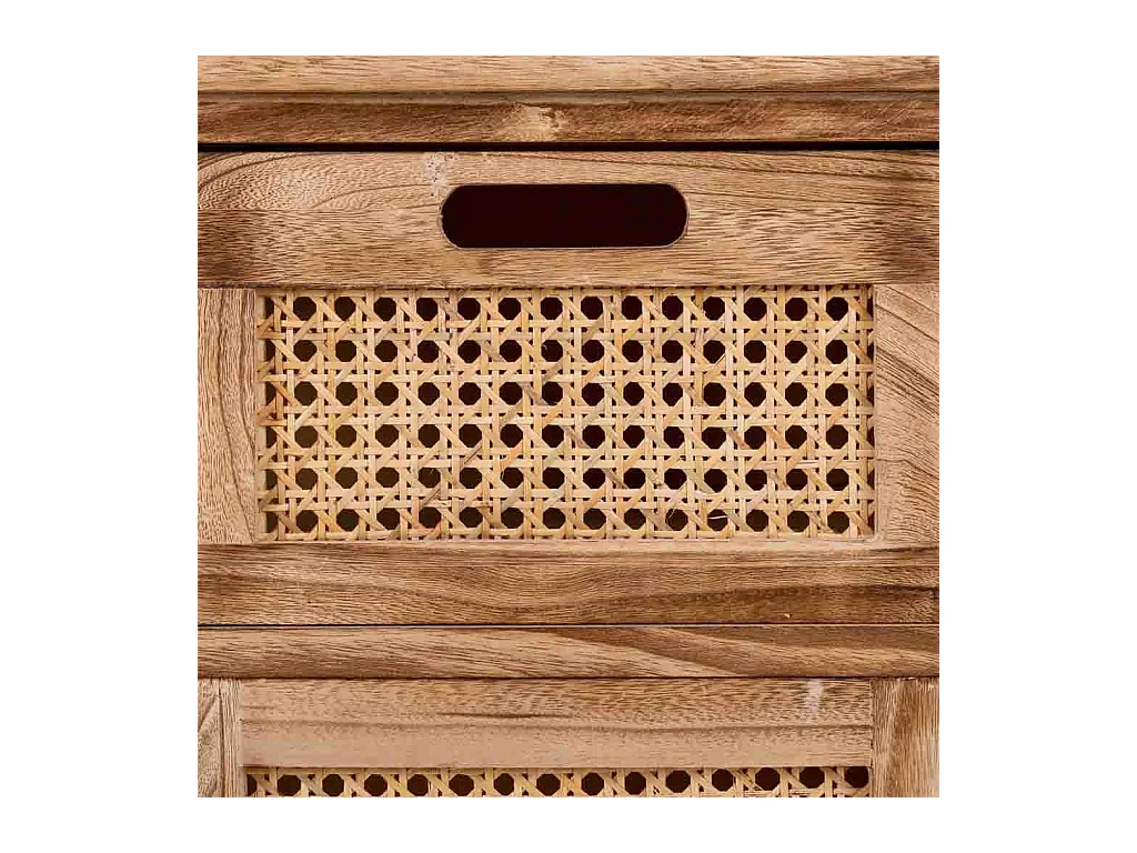 Credenza in legno e rete marrone 86x33x78,5h