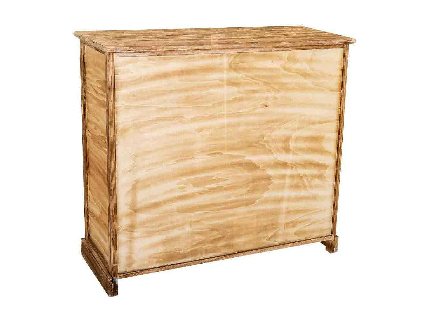 Credenza in legno e rete marrone 86x33x78,5h