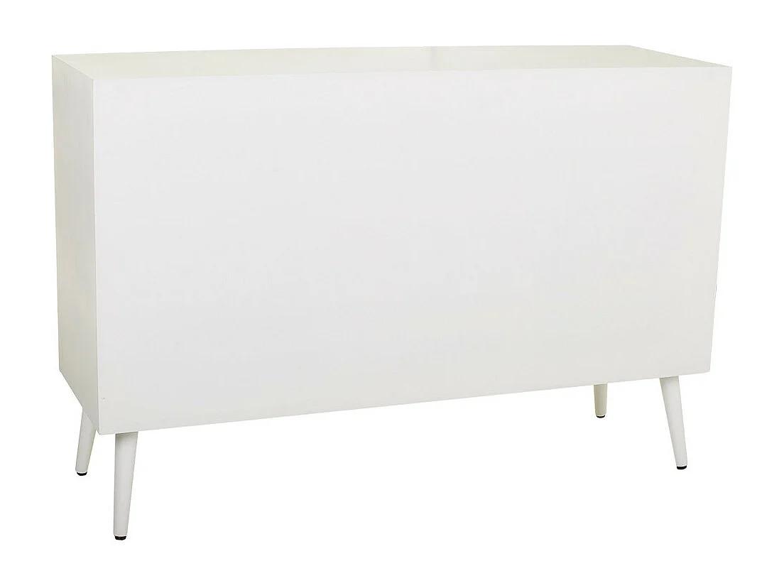 Credenza in legno e rete bianca 120x40,5x81h