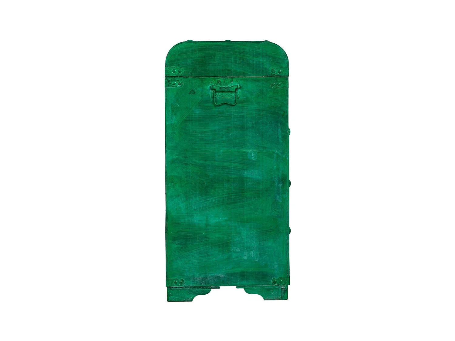 Baule porta bottiglia in legno verde 45x28x59h