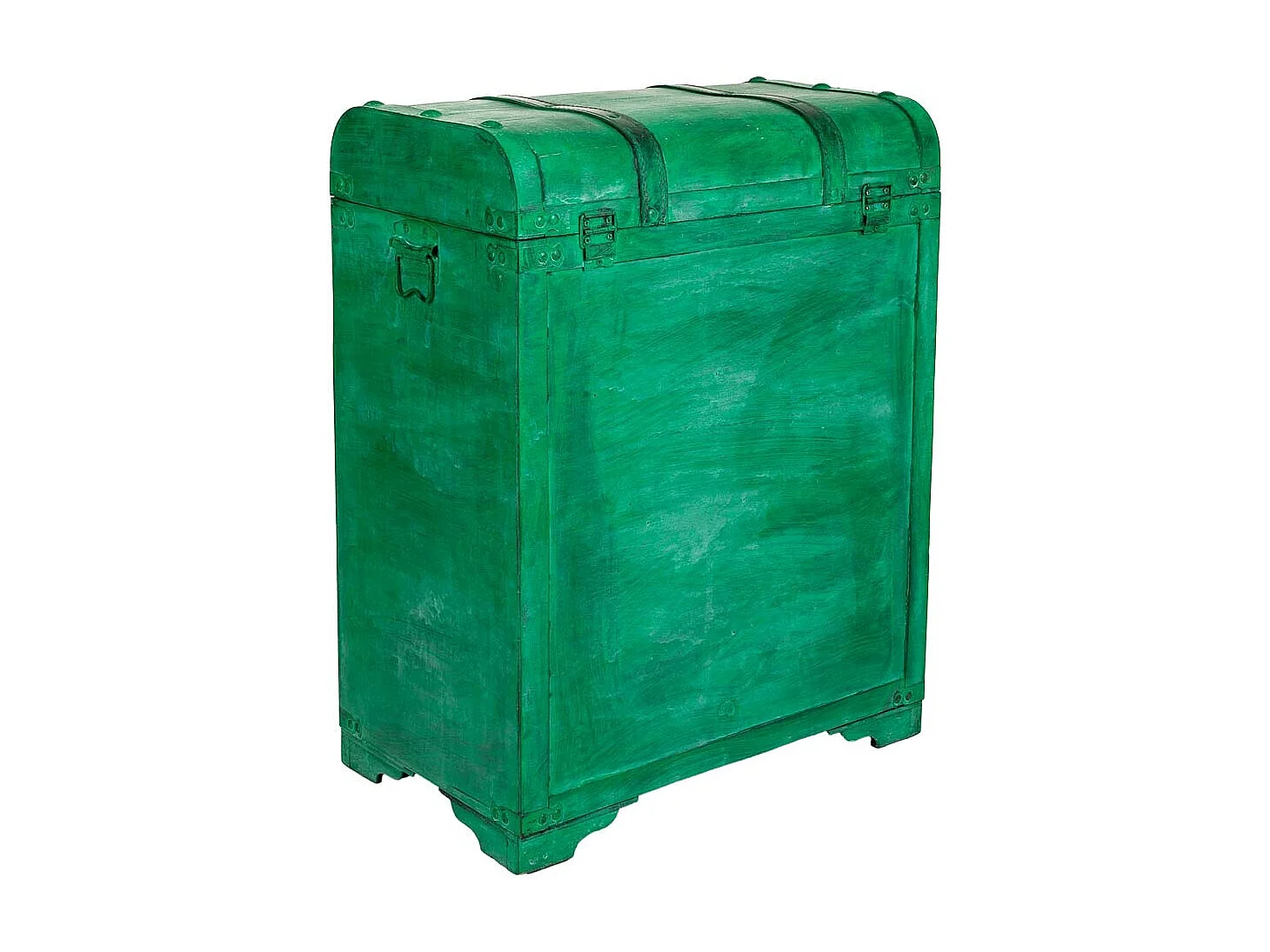 Coffre à vin en bois vert 45x28x59h