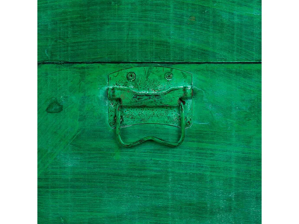 Coffre à vin en bois vert 45x28x59h