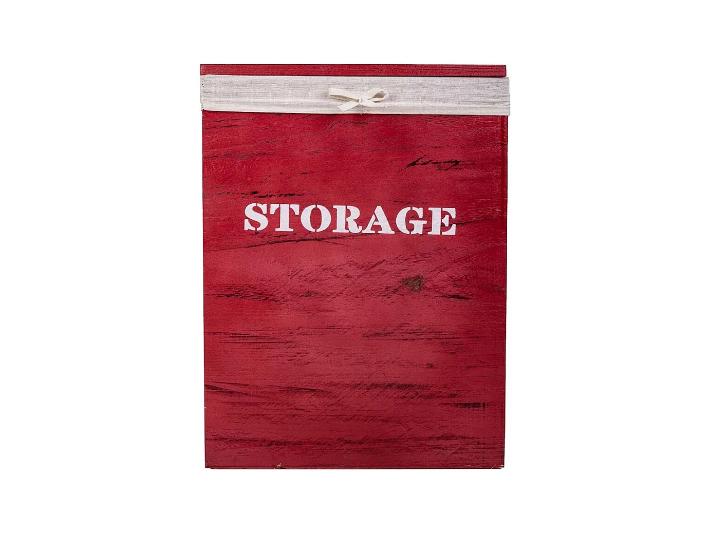 Set mit 2 roten WÃ¤schekörben aus Holz