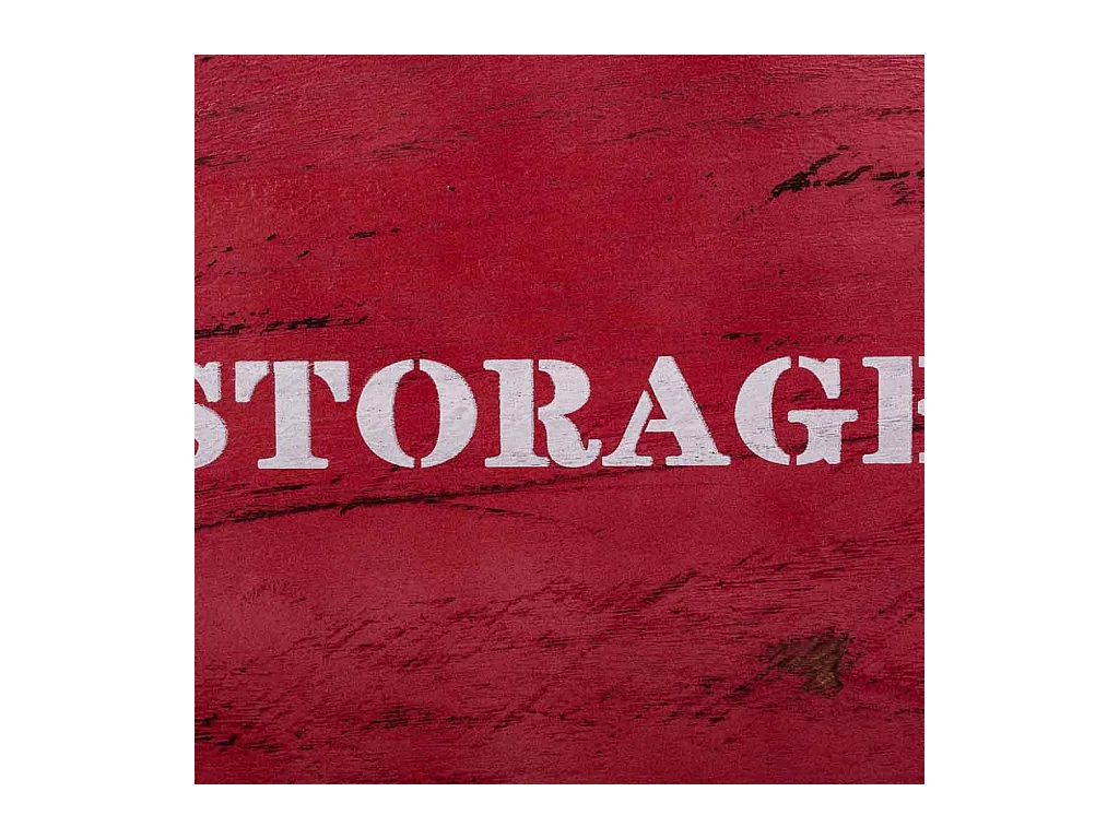 Set mit 2 roten WÃ¤schekörben aus Holz