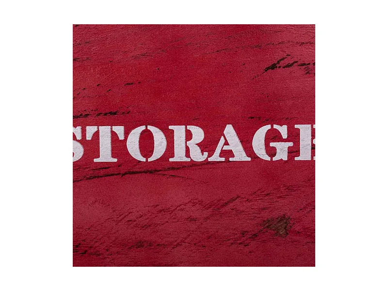 Set mit 2 roten WÃ¤schekörben aus Holz