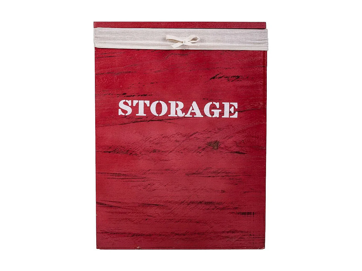 Ensemble de 2 paniers à linge en bois rouges