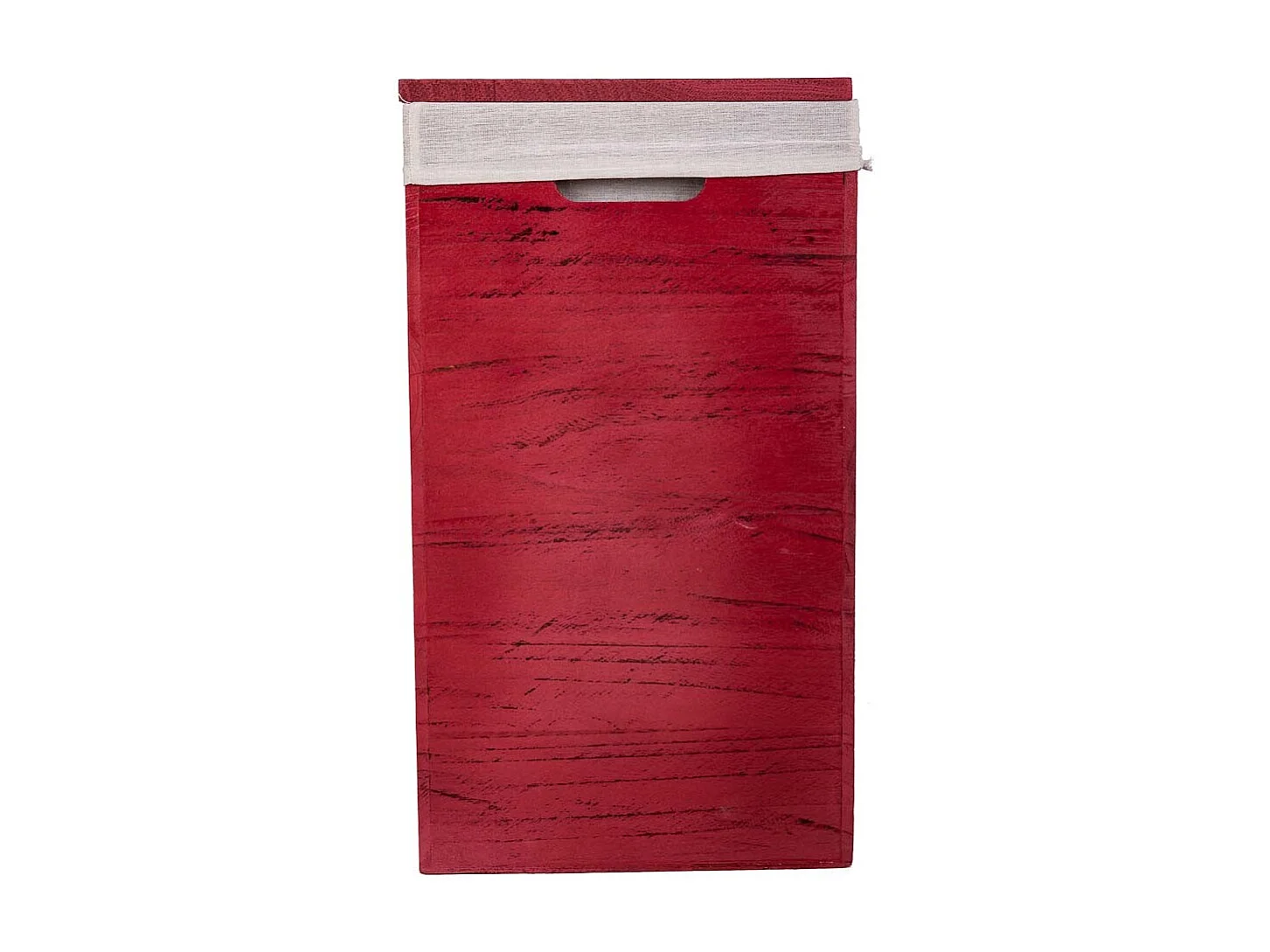 Ensemble de 2 paniers à linge en bois rouges