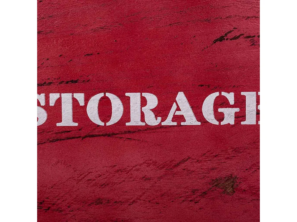 Ensemble de 2 paniers à linge en bois rouges