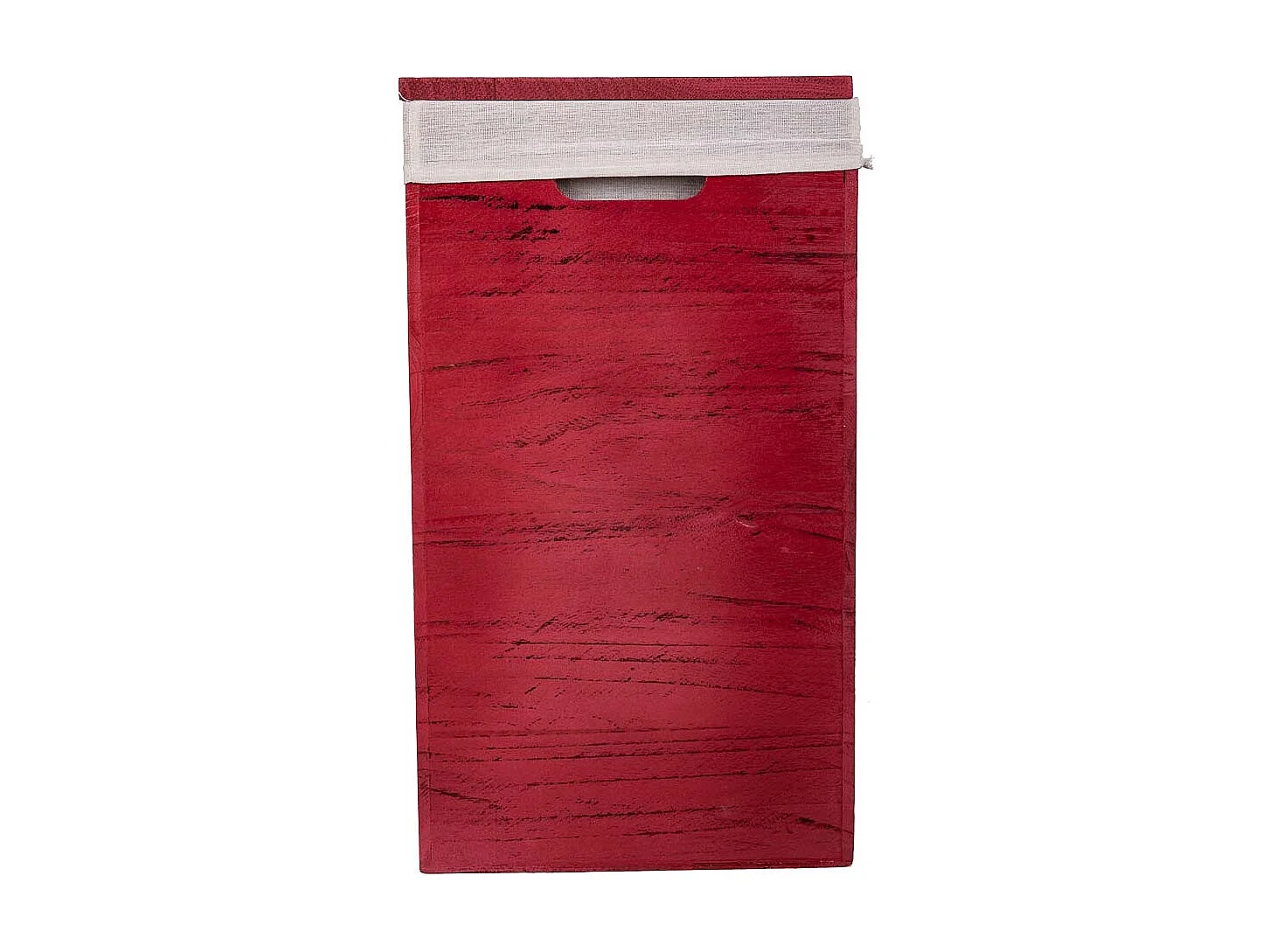 Ensemble de 2 paniers à linge en bois rouges