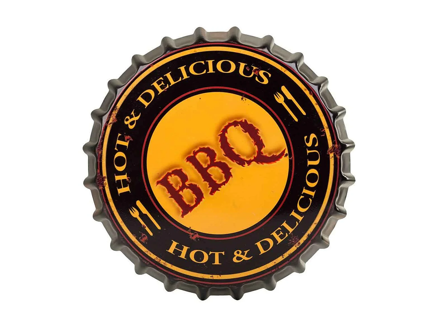 Tabouret en métal jaune 35x35x46