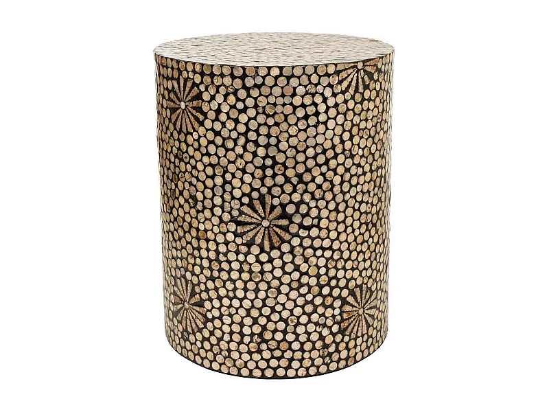 Tabouret en métal noir 35 x 35 x 46 cm