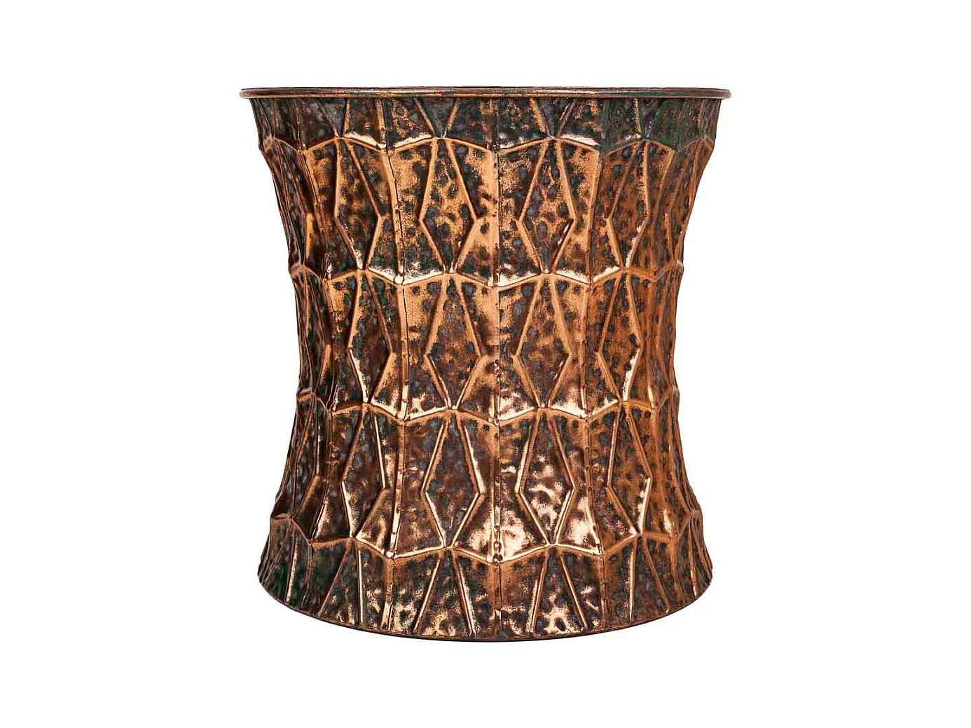 Goldener Metallhocker 35,5x35,5x34h cm