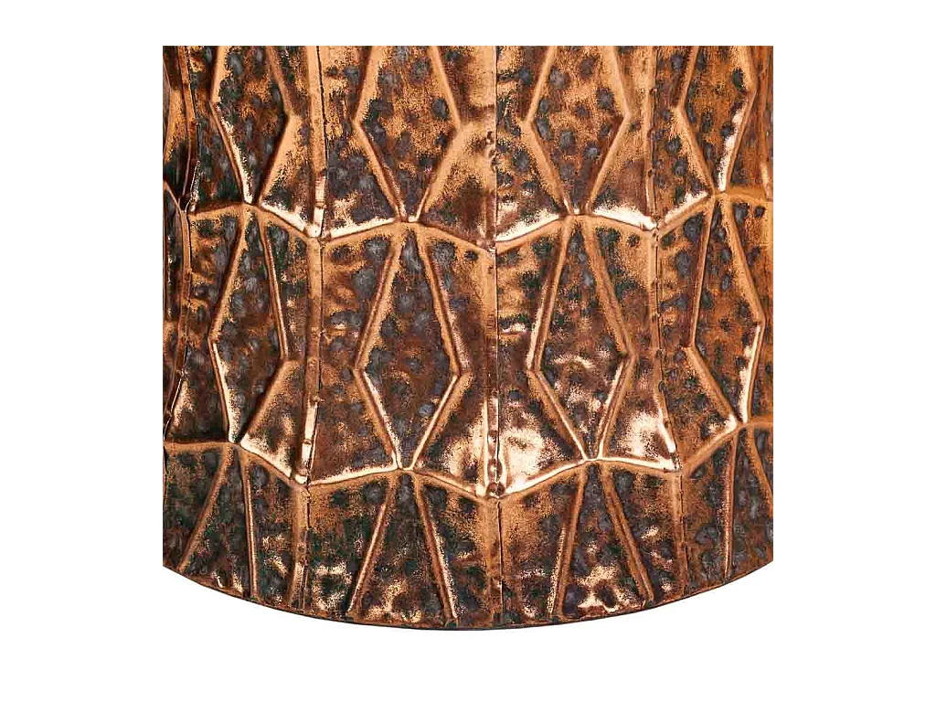 Goldener Metallhocker 35,5x35,5x34h cm