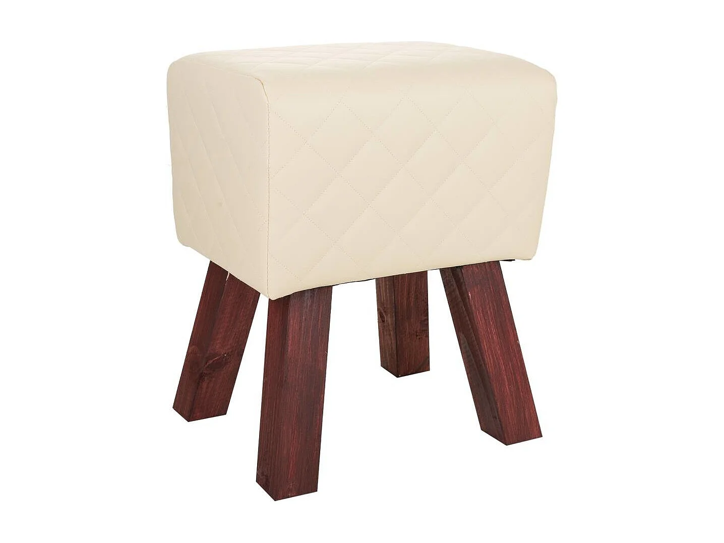 Banqueta estofada branca 36x30x47