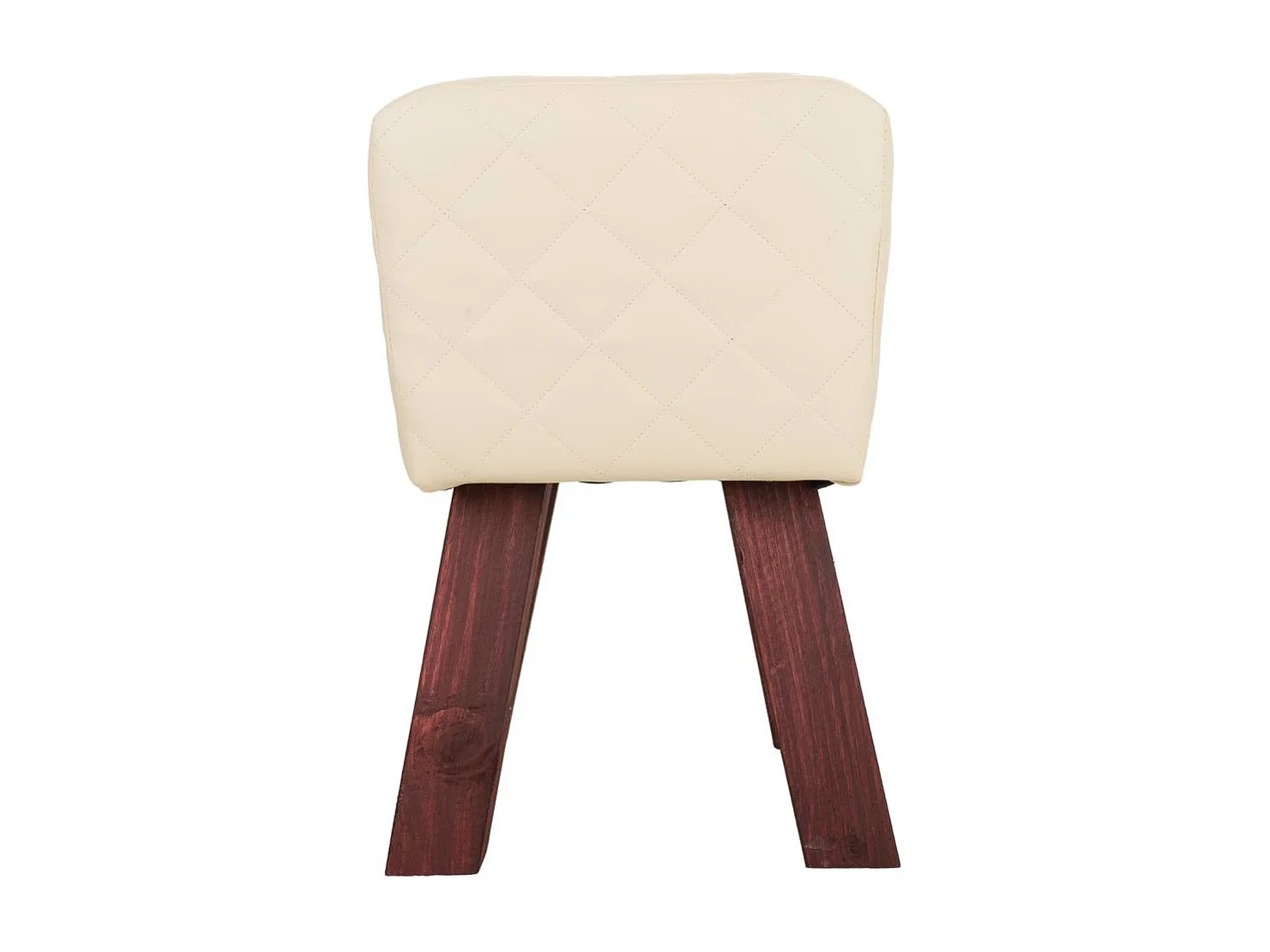 Weißer gepolsterter Hocker 36x30x47h cm