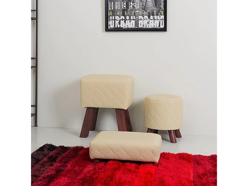 Stijlvolle en uniek comfortabele bruine houten kruk