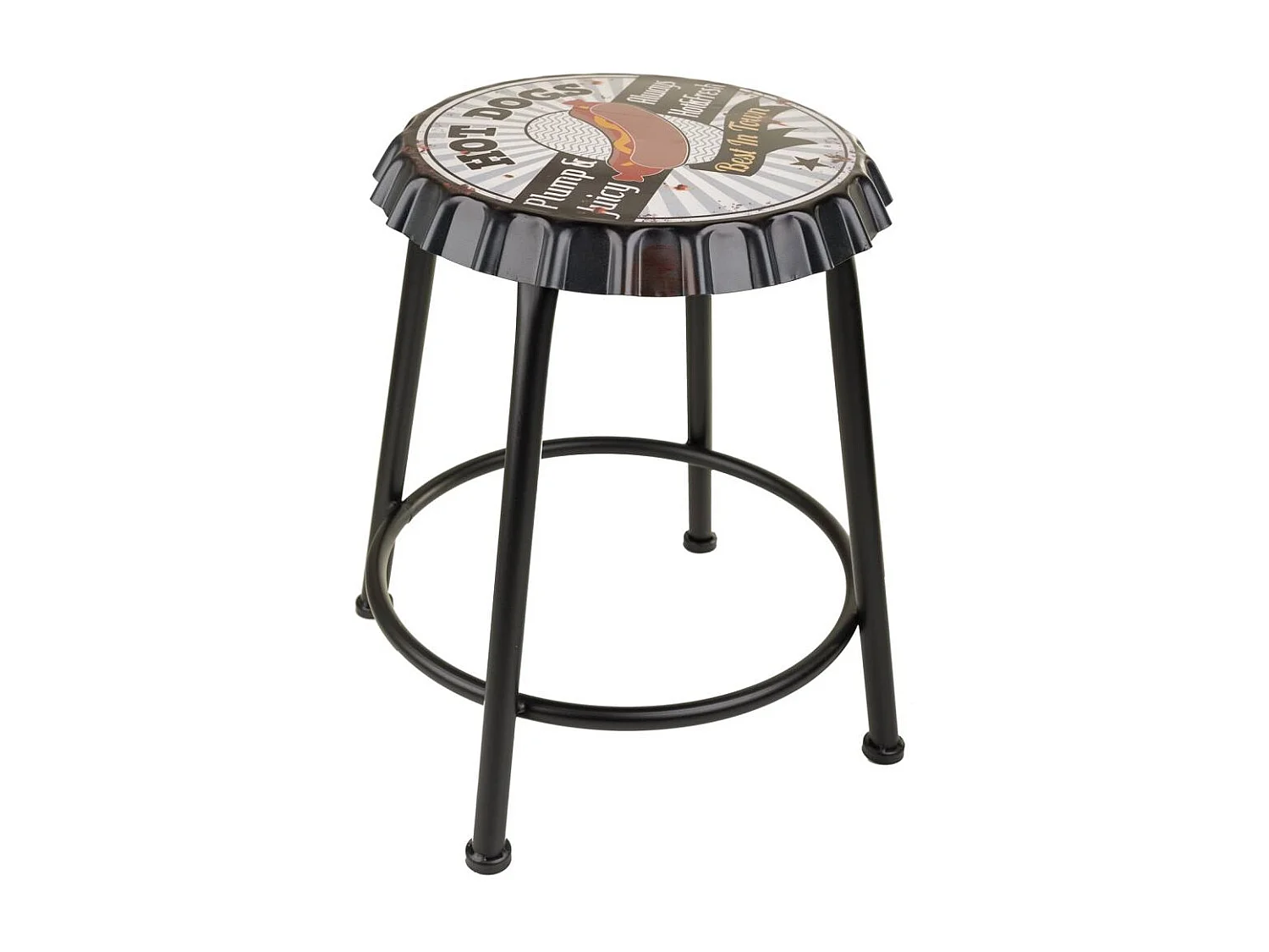 Stijlvolle en uniek comfortabele metalen kruk