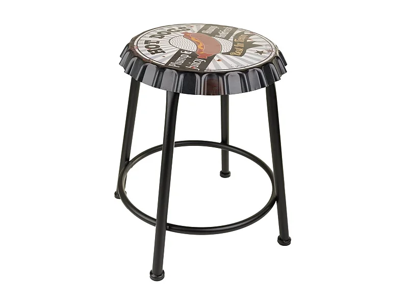 Stijlvolle en uniek comfortabele metalen kruk