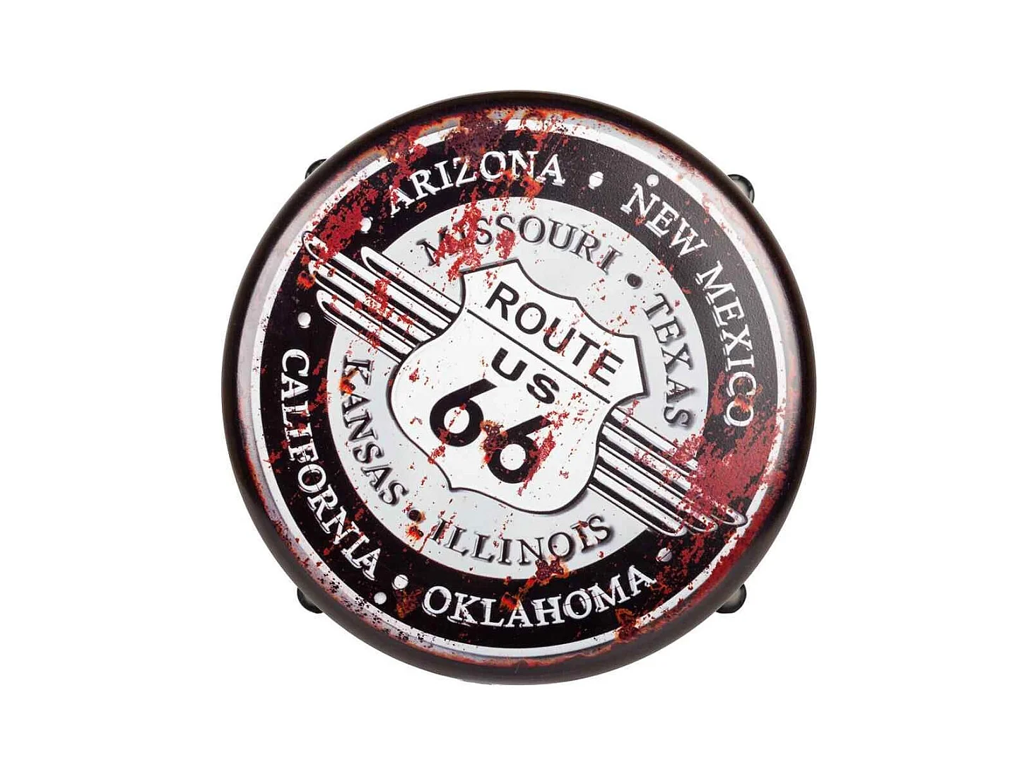 Hocker aus schwarzem Metall 38x38x45