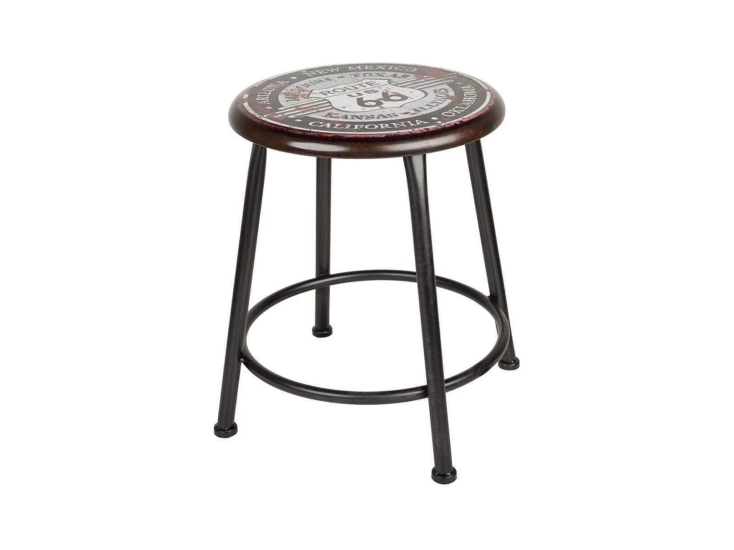 Hocker aus schwarzem Metall 38x38x45