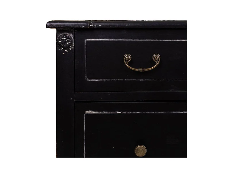 Commode en bois noir 88x38x72h