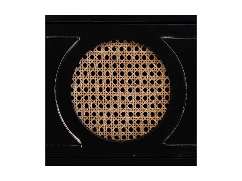 Commode en bois noir 88x38x72h