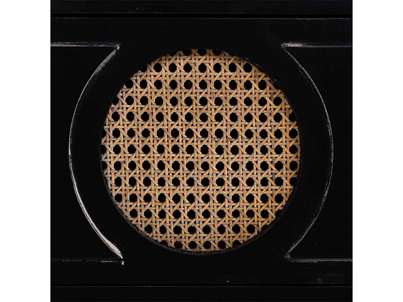 Cômoda de madeira preta 88x38x72