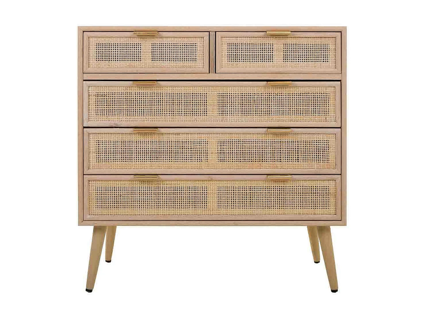 Cômoda de malha de madeira e marrom 80x39,5x81