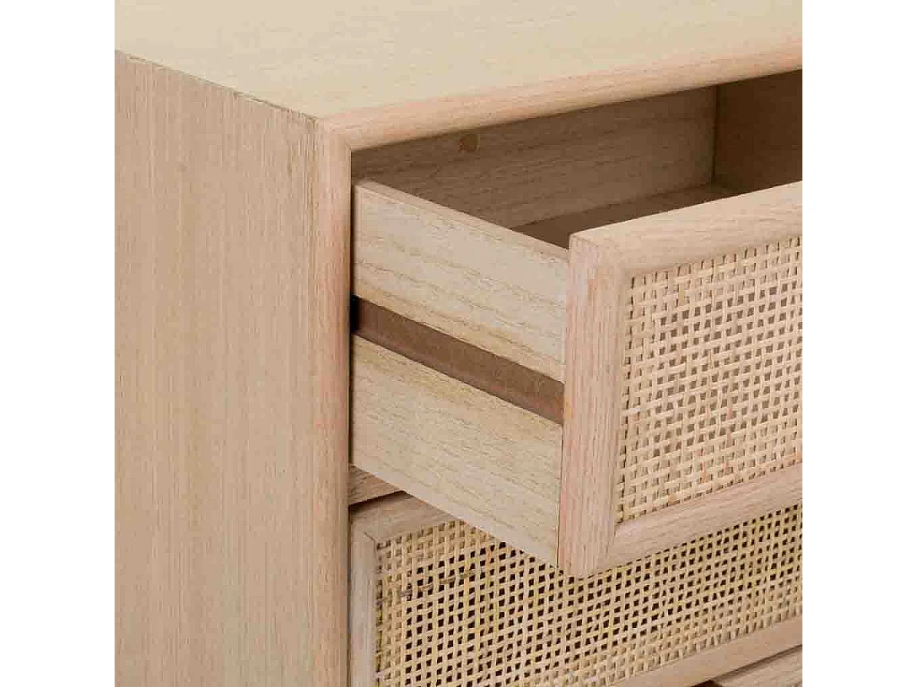 Cômoda de malha de madeira e marrom 80x39,5x81