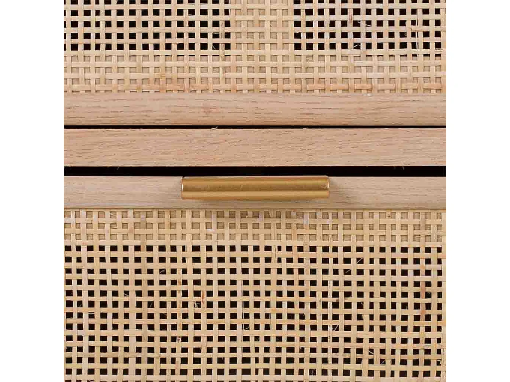 Cômoda de malha de madeira e marrom 80x39,5x81