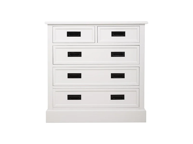 Weiße Kommode aus Holz, 80 x 40 x 80,5 h cm