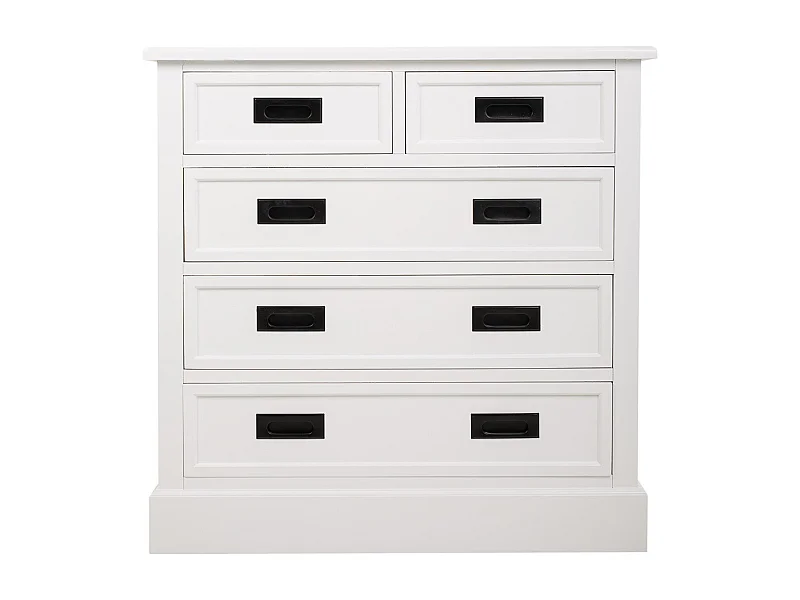 Cassettiera in legno bianco 80x40x80,5h