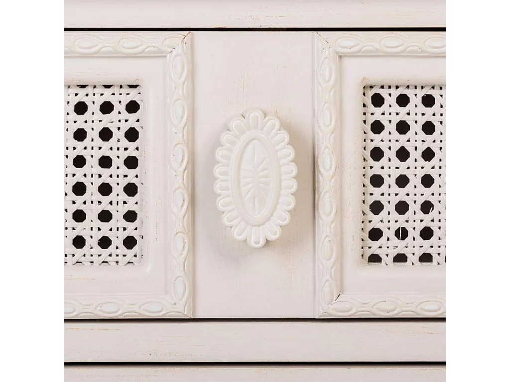 Cómoda de madera beig 65x36x70 cm