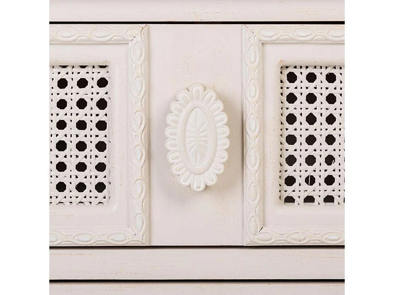 Cómoda de madera beig 65x36x70 cm