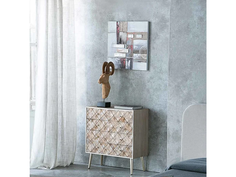 Cómoda de madera marrón 72,5x35x79