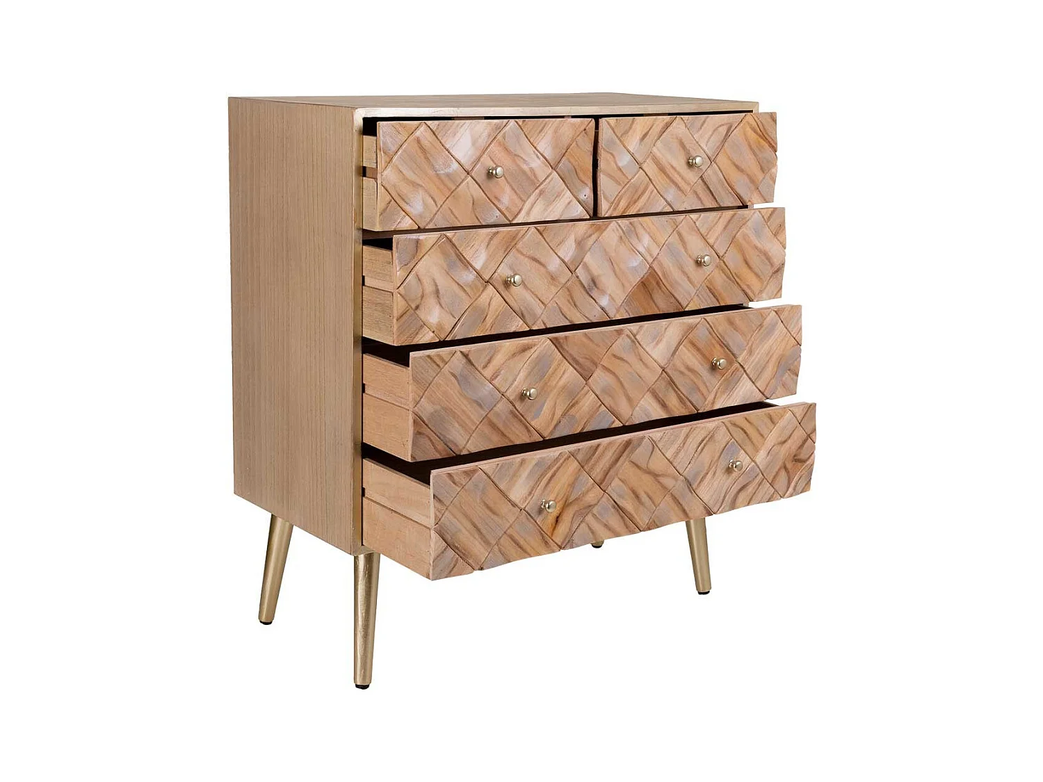 Commode en bois marron 72,5x35x79h