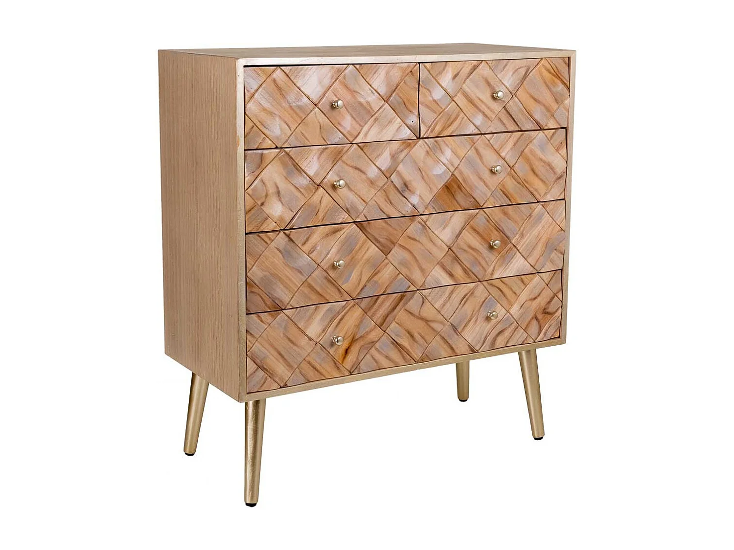 Braune Holzkommode 72,5x35x79h cm