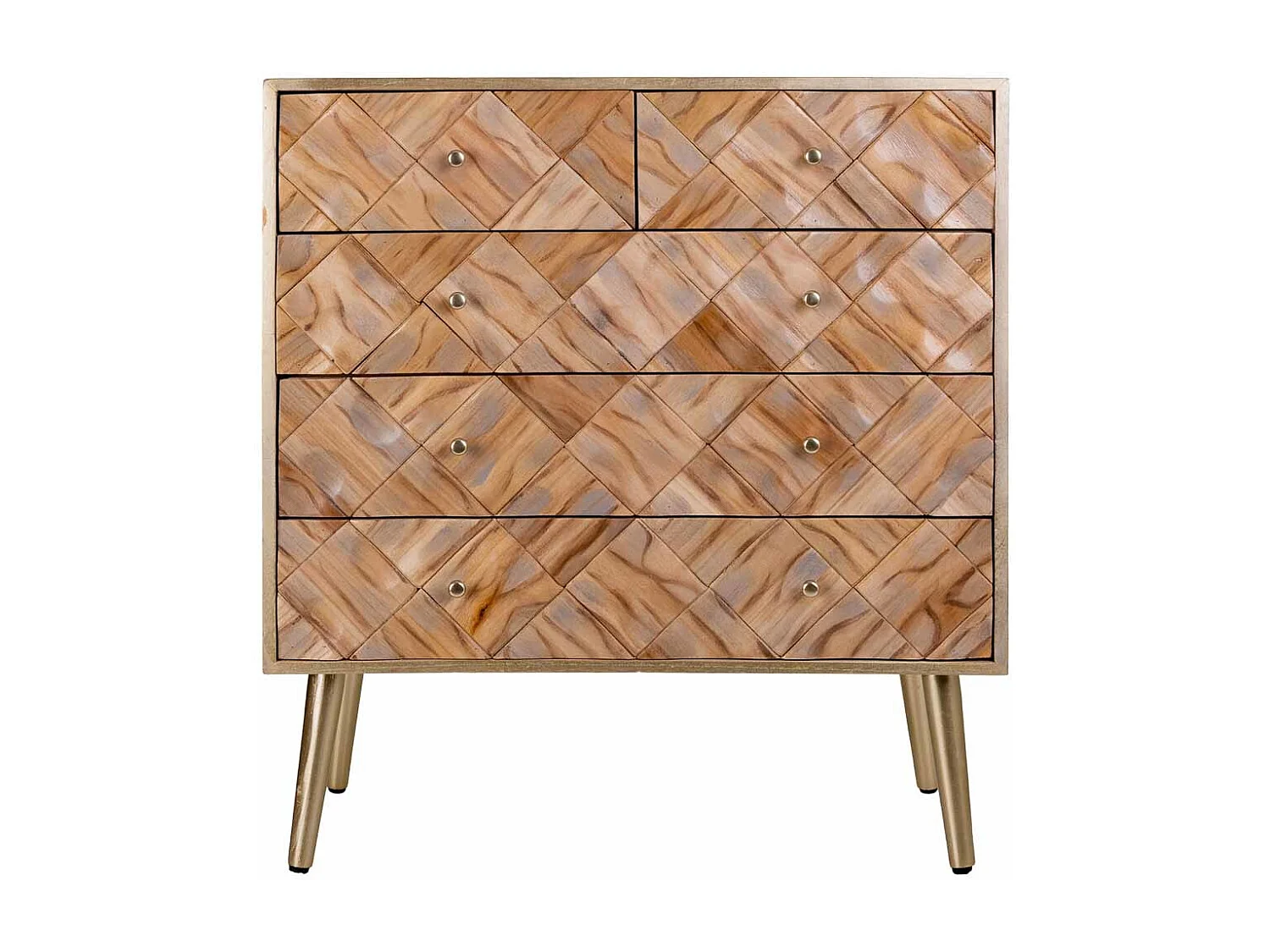 Braune Holzkommode 72,5x35x79h cm