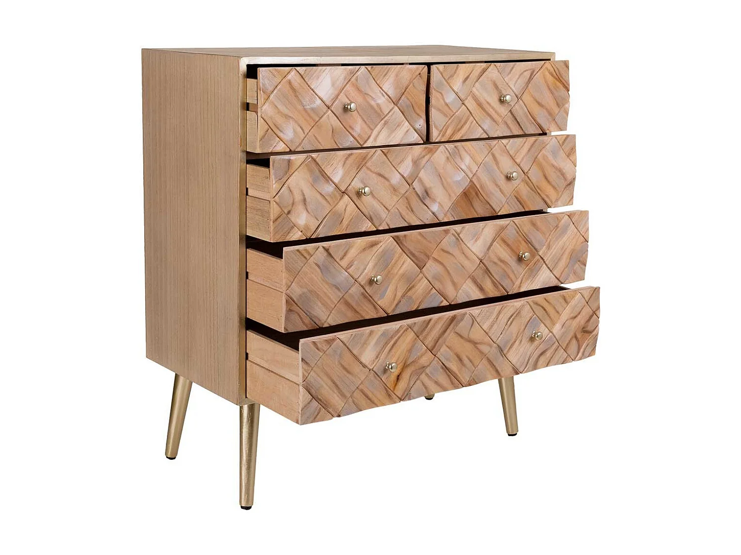 Braune Holzkommode 72,5x35x79h cm